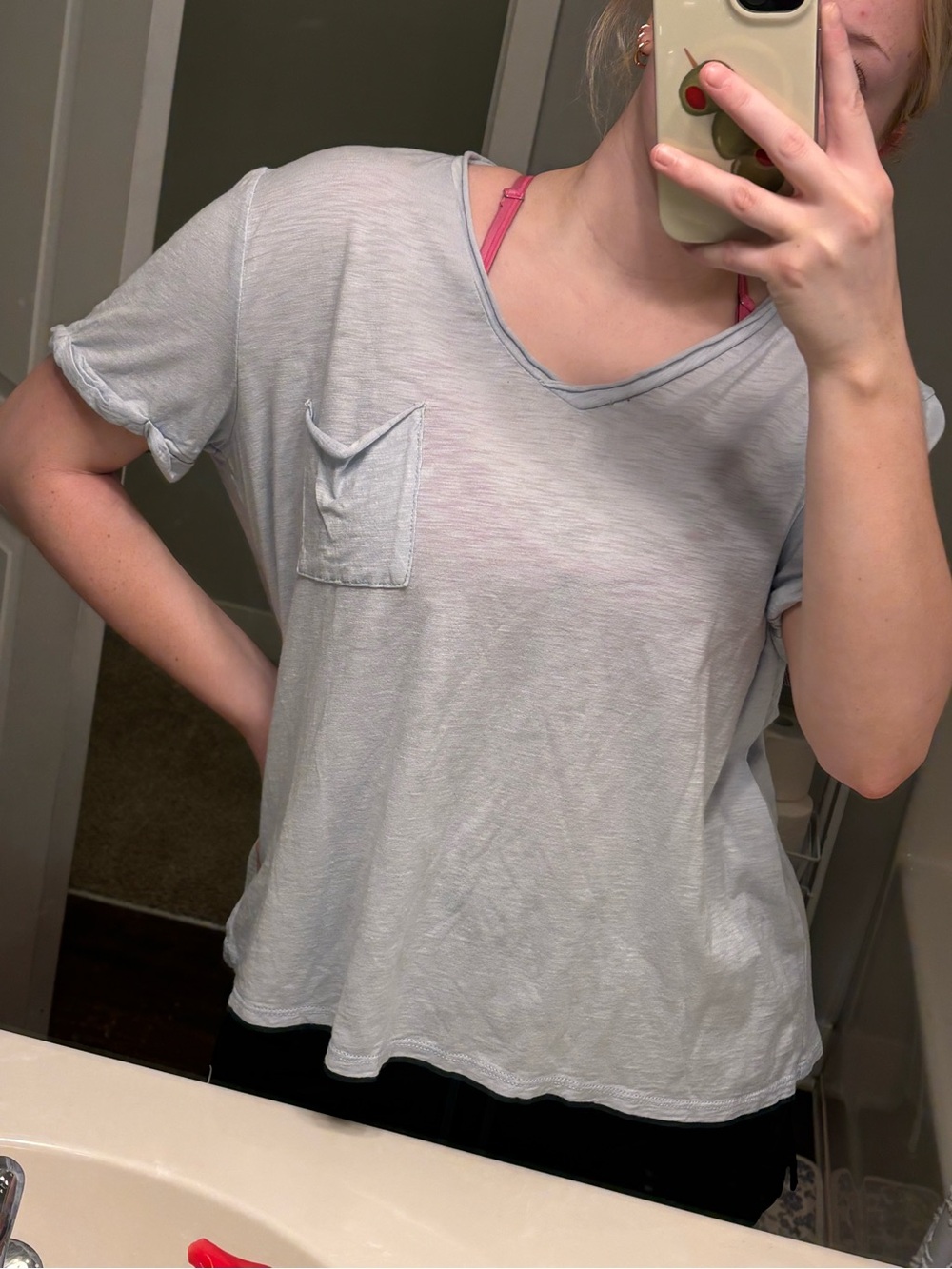 Baby blue tee